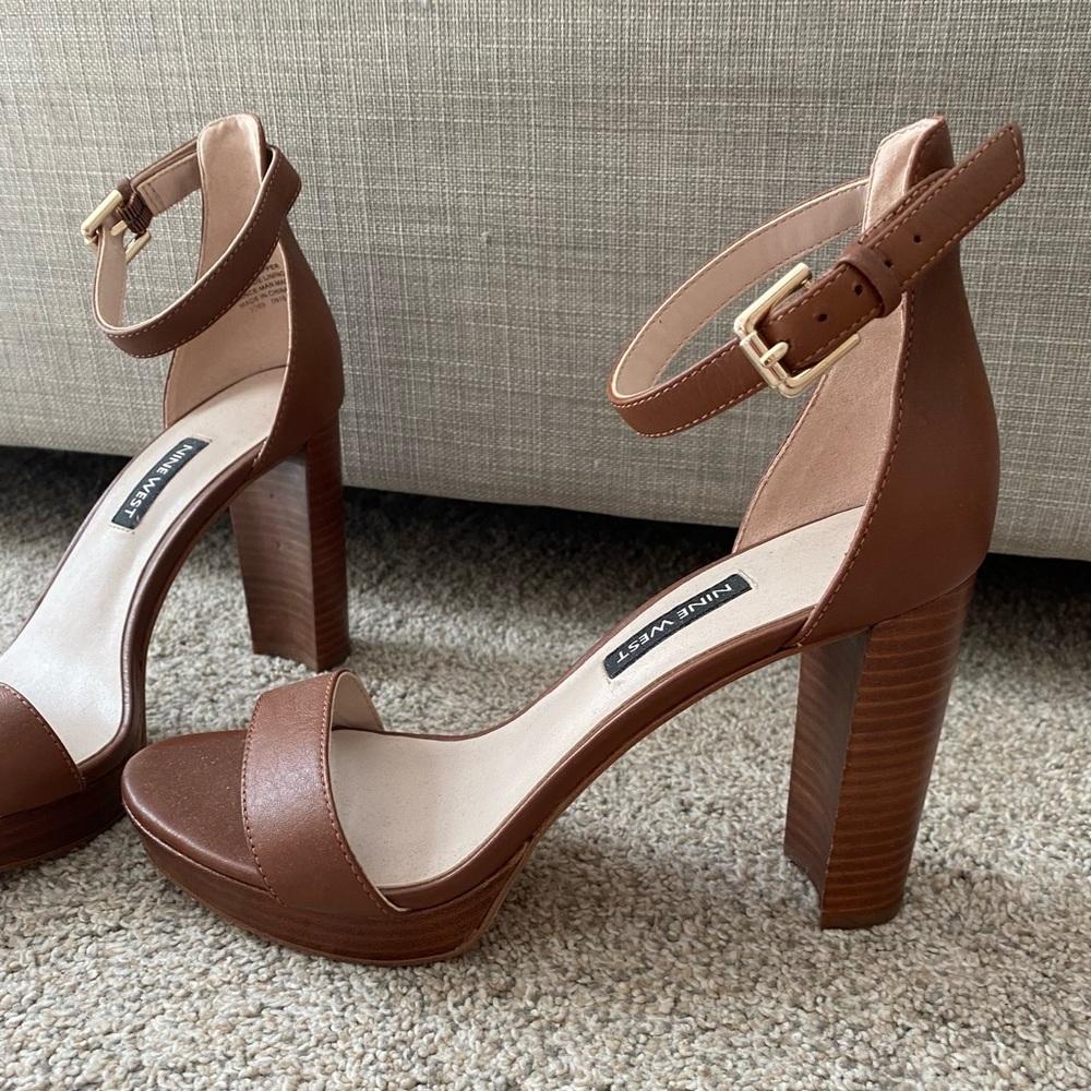 Nine West Ankle Strap Block Heels